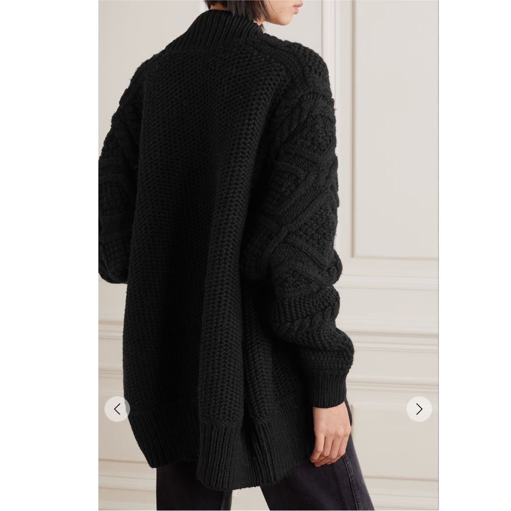 MR MITTENS Cable-Knit Wool Cardigan One Size - Picture 5 of 13